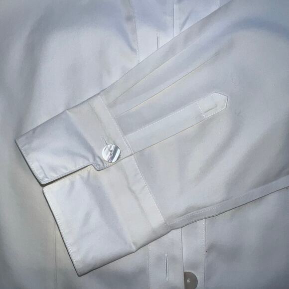 Coldwater Creek Womens Blouse Shirt Top Button Down Collared Off White Medium - Picture 8 of 12
